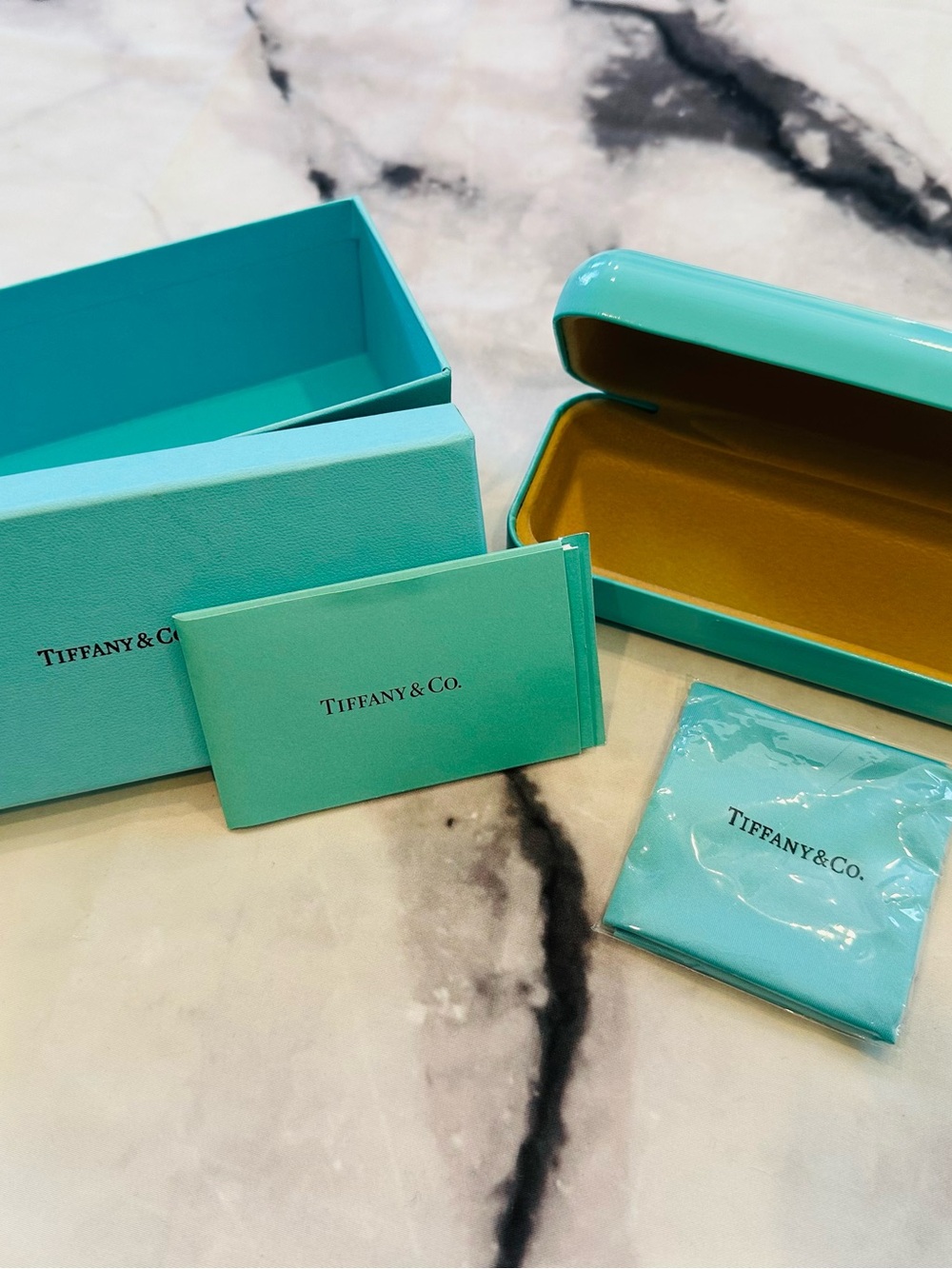 Tiffany & Co. Signature Glasses Case and Cloth Wipe